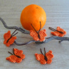 Háčkovaný motýlek oranžový (aplikace)