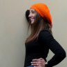 Pletený baret - orange