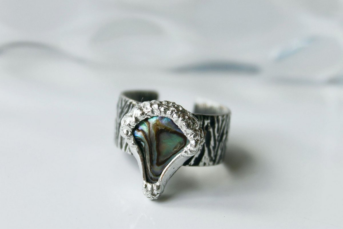 Duhový vějíř .. ( paua mušle )