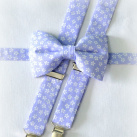 květovaný set motýlek šle fialový