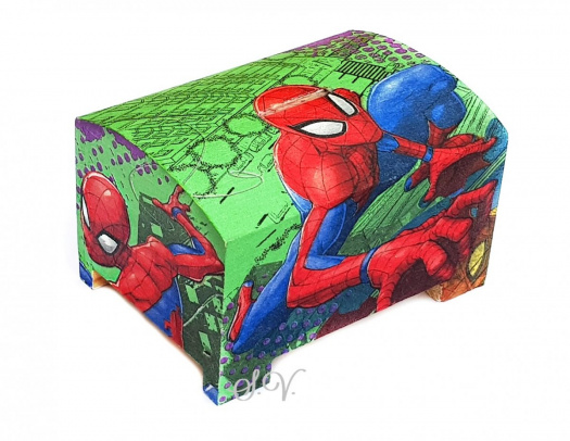 dřevěná pokladnička spiderman
