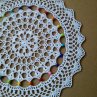 Krajka s korálky do kruhu 25 cm - bez kruhu 