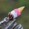 2 kopečky, fimo zmrzlina náhrdelník