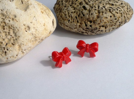 Mašličky do oušek - červené