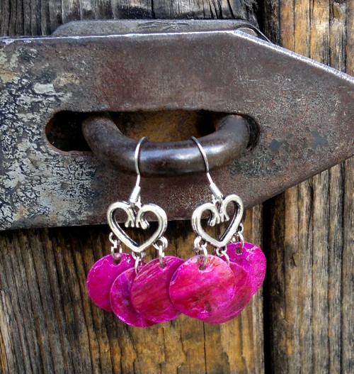 Srdce z perleti- vínové