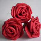 Pěnová růže - červená 3 ks