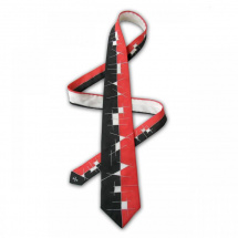 Červeno-černá hedvábná kravata 99838