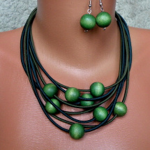 Zelená potěší - náhrdelník