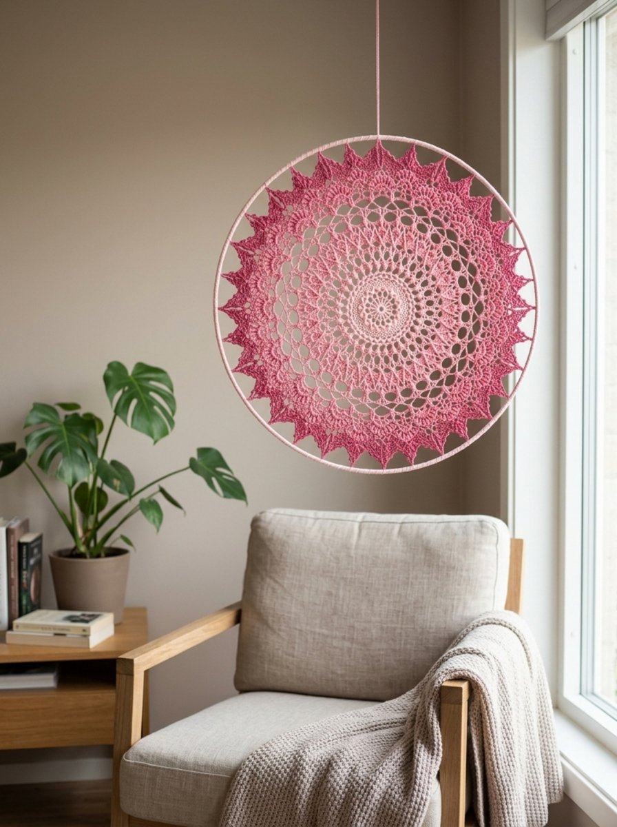Mandala Růžová - průměr 45 cm