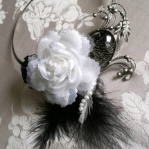 Náhrdelník Fashion    (sklo,organza)