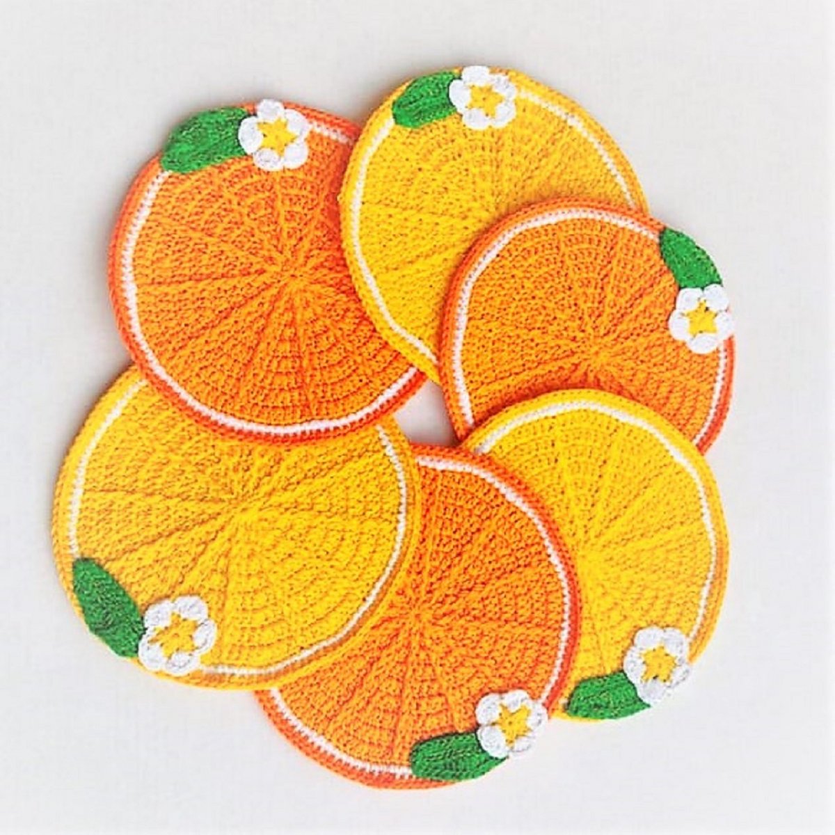 Háčkované dečky - prostírky - sada 6 ks