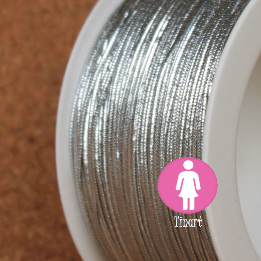 Pruženka/gumička: 2 metry x Ø 1 mm - Stříbrná