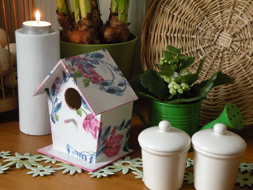 Dekorace - ptačí domeček s klíčkem - vzor