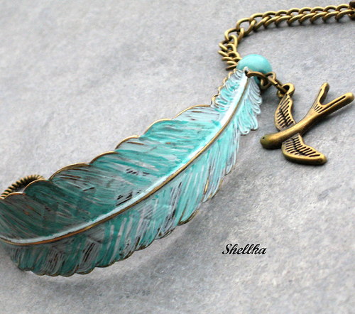 Náramek ,,TURQUOISE FEATHER,,