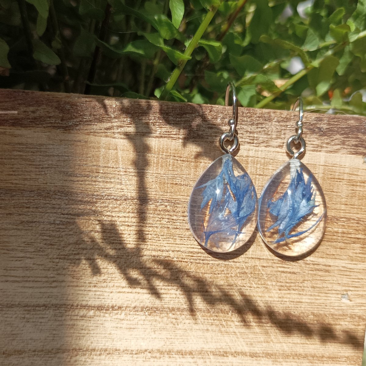 Náušnice slzičky s Chrpou