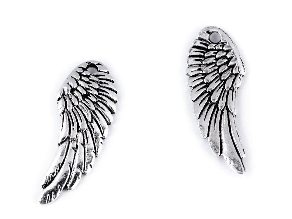 Přívěsek andělské křídlo 10 x 26 mm (1ks)