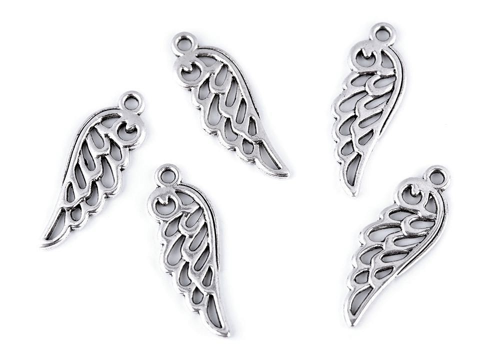 Přívěsek andělské křídlo 10 x 26 mm (1ks)