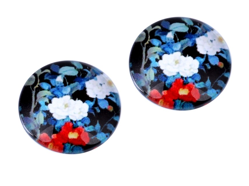 Kabošon květy 18 mm (1ks) - modrá