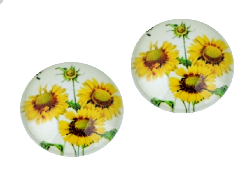 Kabošon květy 18 mm (1ks) - žlutá