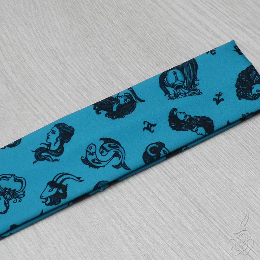 Modrá elastická čelenka - zvěrokruh