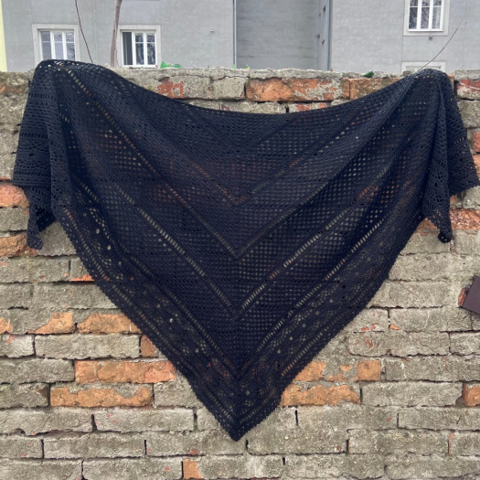 Černé zachumlání - háčkovaný pléd