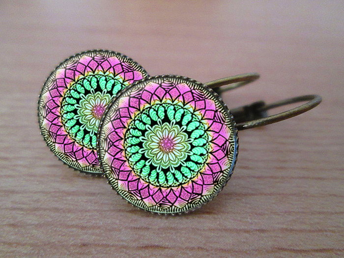 Mandala  -VINTAGE VISACÍ NÁUŠNICE 