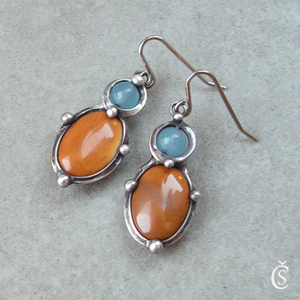 Náušničky - Jaspis