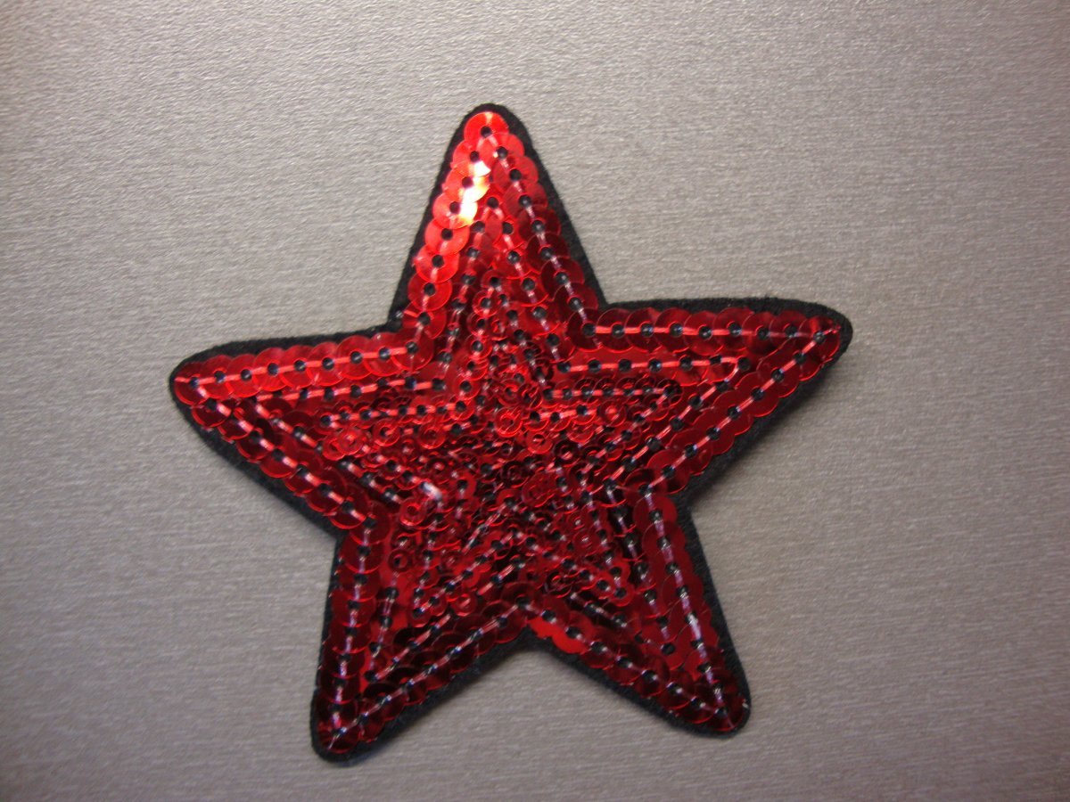 Flitrová hvězda, nažehlovačka-nášivka