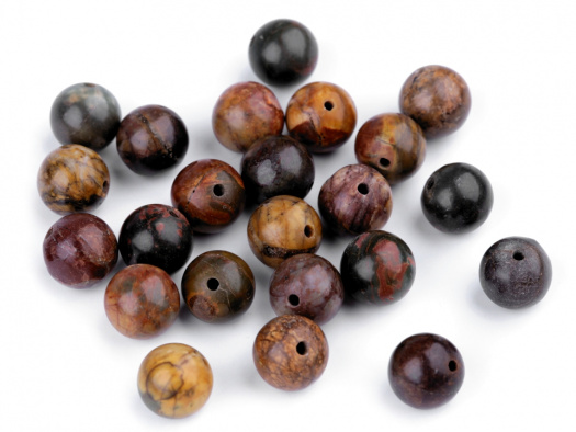 Minerálové korálky Jaspis mocca 8 mm - (10ks)
