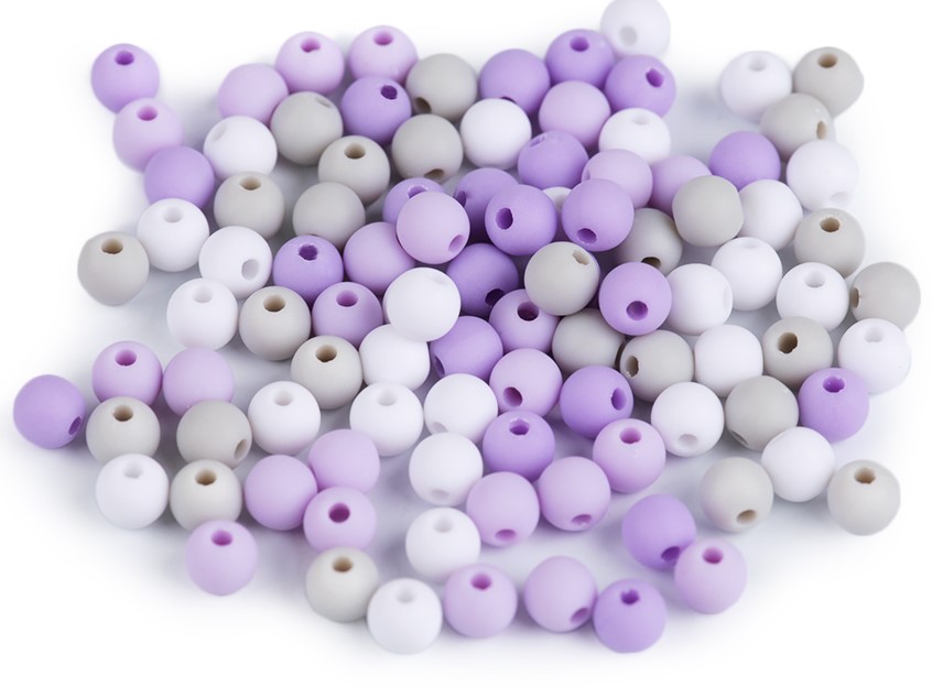 Plastové korálky 6mm (100ks) - mix