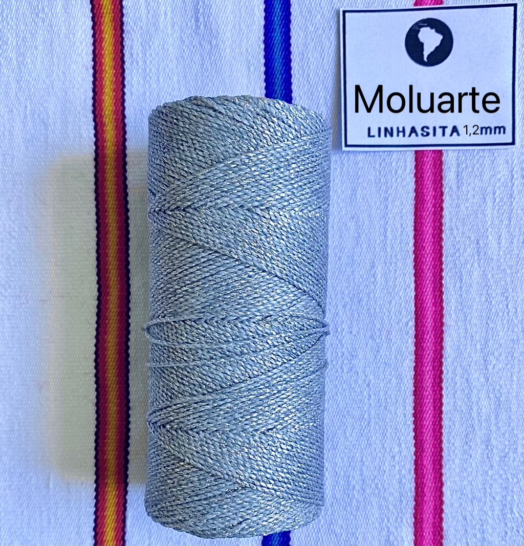 macramé LINHASITA STŘÍBRNÁ 1,2 mm CELÁ CÍVKA