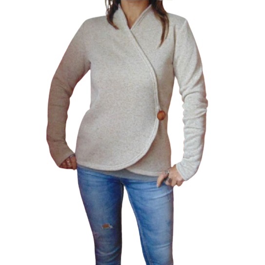 Zavinovací svetřík - barva béžová (svetrovina)