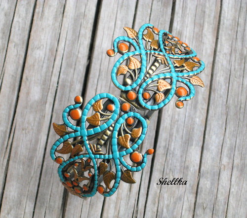 Náramek s filigránem-patinovaný 2