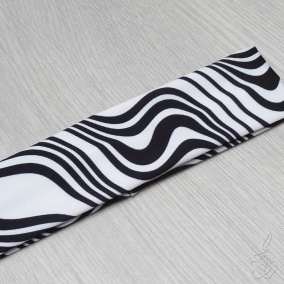 Černobílá elastická čelenka