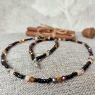 Náhrdelník černý do hněda