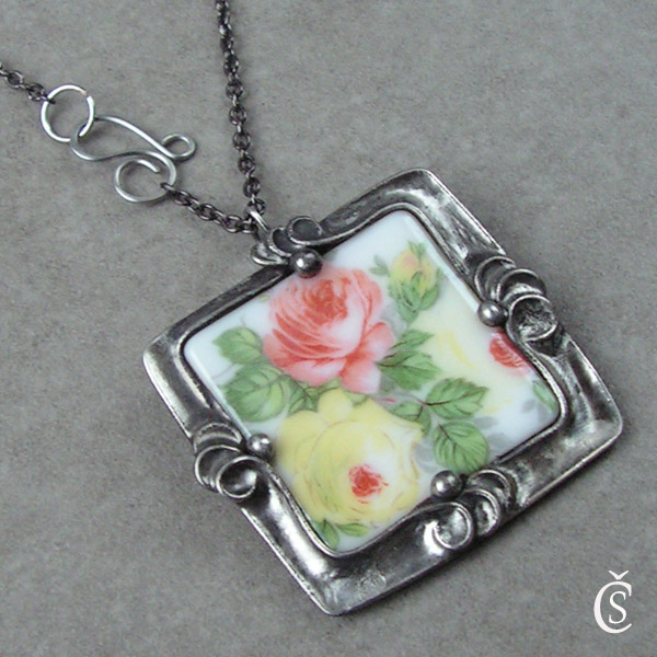 Zahrada růží - sklo