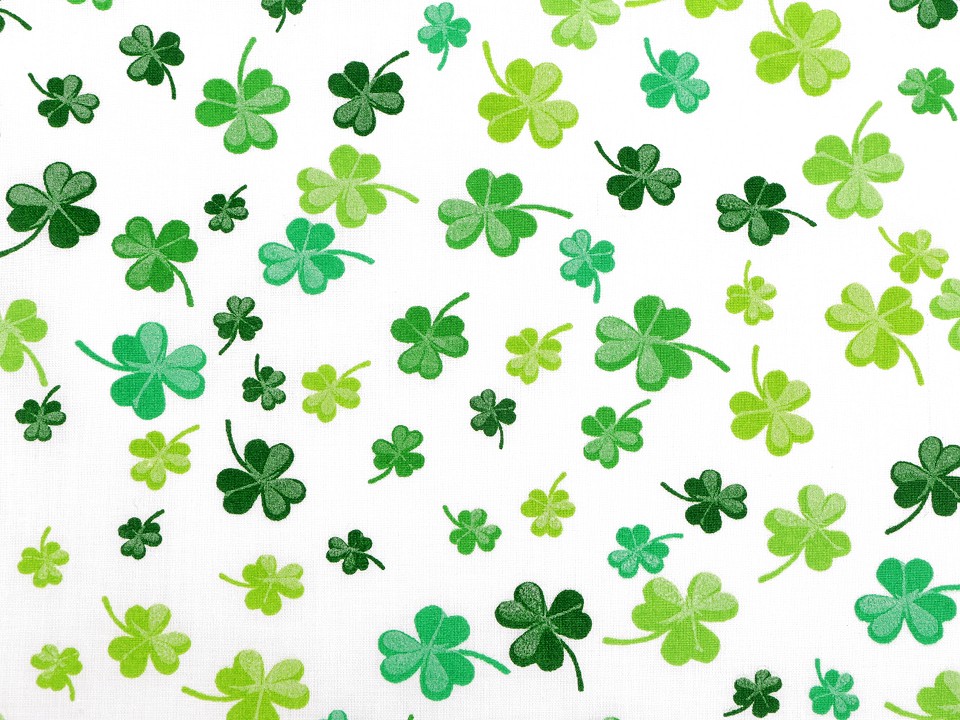 Bavlněná látka šíře 160 cm (10cm) - trojlístek