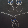 Kočička - souprava - Swarovski - chirurgická ocel