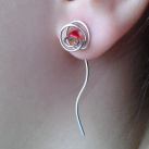 Provlékací náušnice - Swarovski - chirurgická ocel