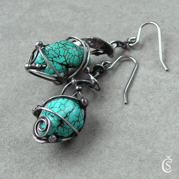 Zabalený Tyrkenit - náušnice