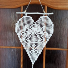 Srdce háčkované s andílkem