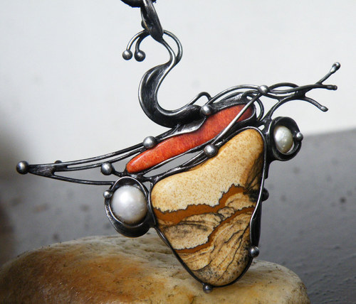 Estë sinomë... (Jaspis, Perly, Korál) souprava