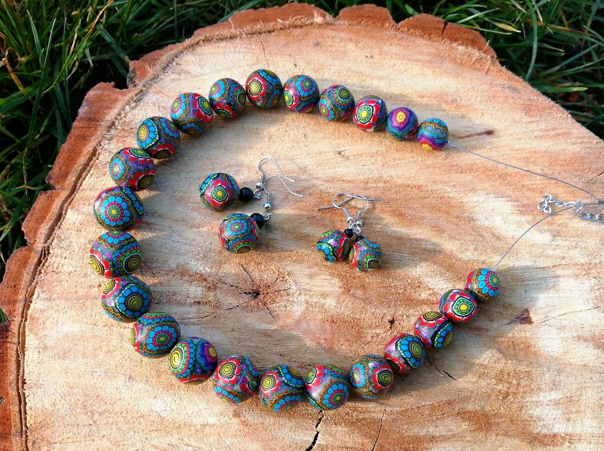 Fimo sada- kuličková květinková