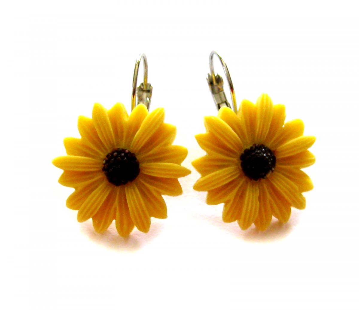 Náušnice .... Žlutá kopretina