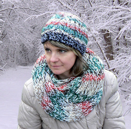 Zimní nákrčník - okáč s angorou