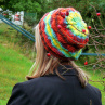Pletená čepice - ohnivý podzim