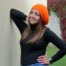 Pletený baret - orange