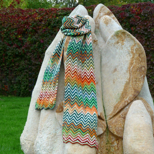 Pletená šála - podzimní harmonie