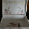 Svatební truhla velká ,šperkovnice vintage roses