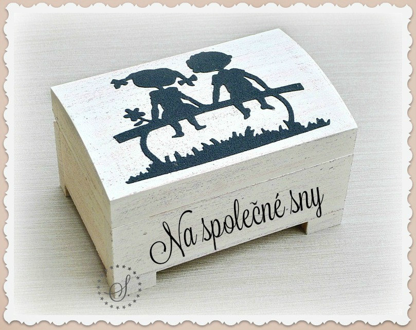 svatební truhlička - pokladnička na pevné uzavření